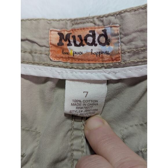 Mudd Juniors Size 7 Cotton Straight Leg Khaki Cargo Pants VTG - Picture 6 of 13